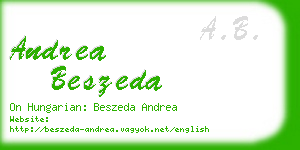 andrea beszeda business card